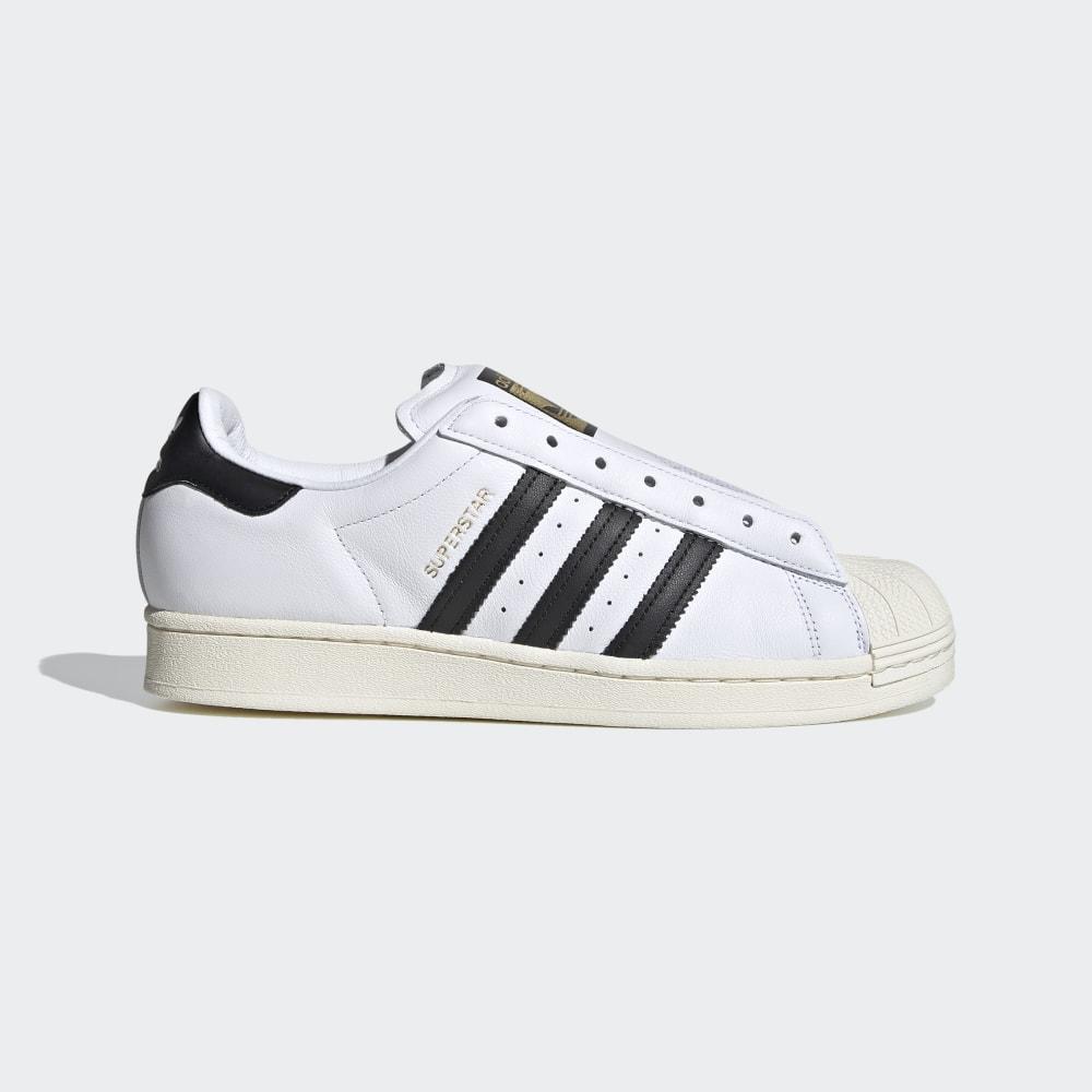 Originals Adidas Superstar Laceless Barbati Romania - Albi/Negrii FV3017